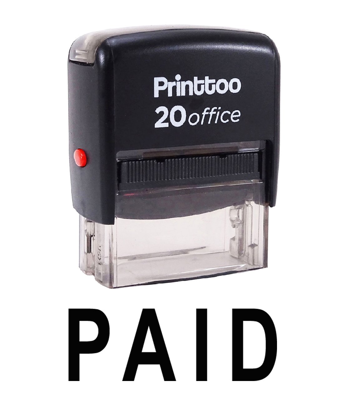 Printtoo Self Inking Rubber Stamp Office Stationary Paid Custom Stamp-Black
