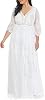Plus Size Wedding Dress Boho - Maxi Bridal Shower Bohemian Formal Lace Long Dresses