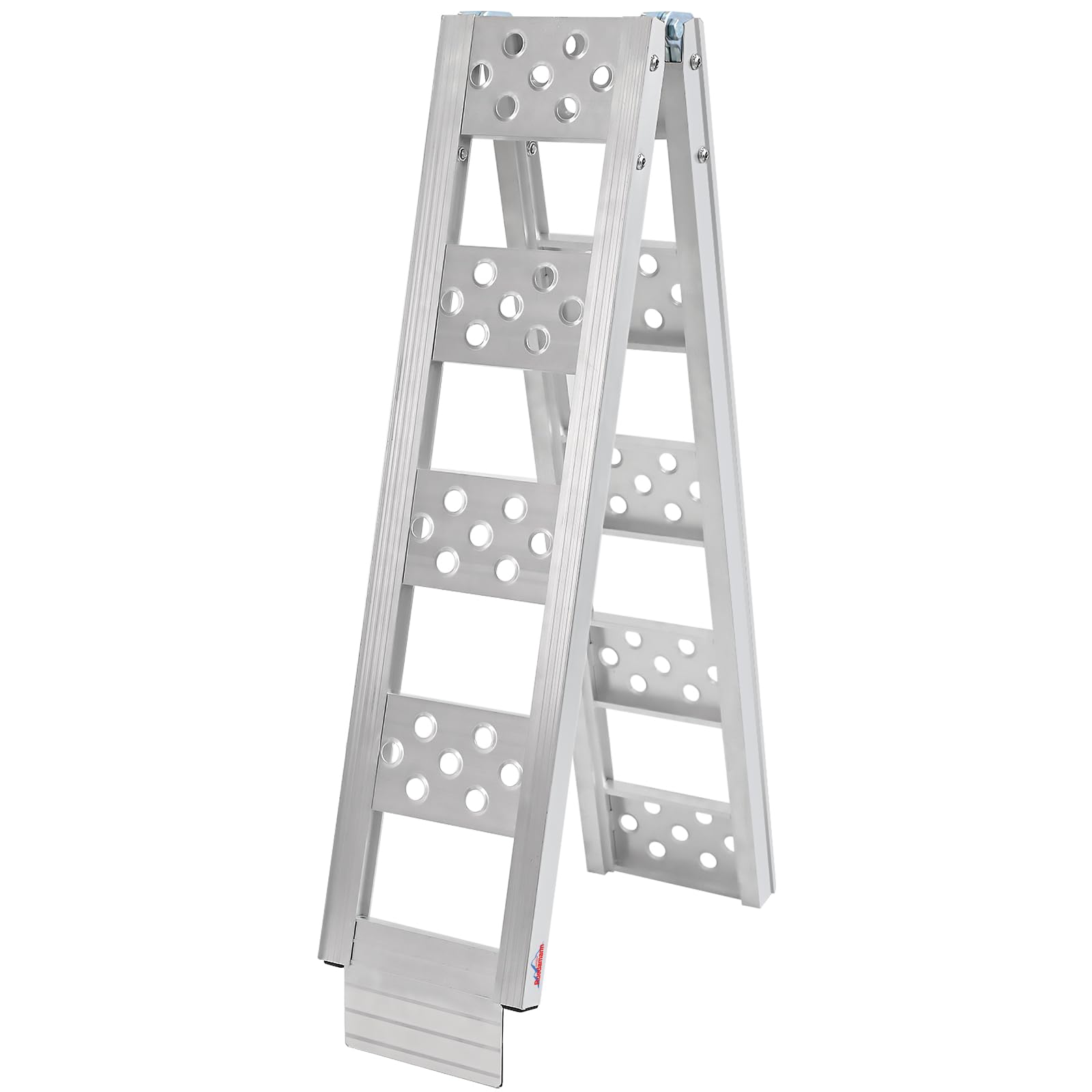 Ruedamann 1PC 6FT Folding Aluminum Motorcycle Ramp, 440 lbs Capacity, 8" Wide Portable Dirt Bike Ramp for Truck Bed Loading, Loading Ramp for E-Bike, Pickup, Bike, Scooter, Stairs