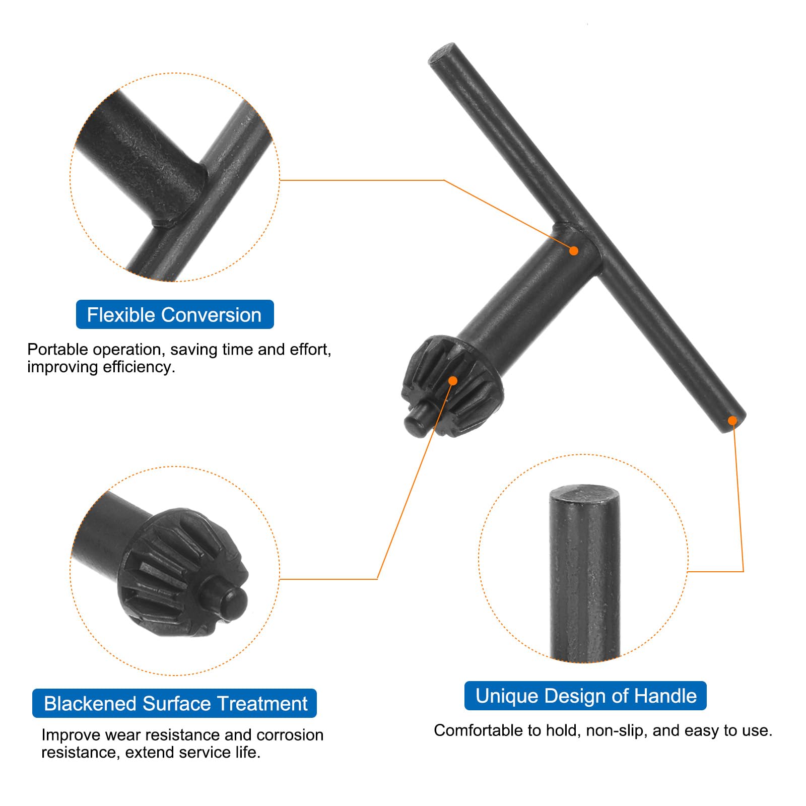 QUARKZMAN Mandrino Chiave 3mm Chiave 11 Denti per 0,3-4mm Trapano Mandrino Nero 2pz