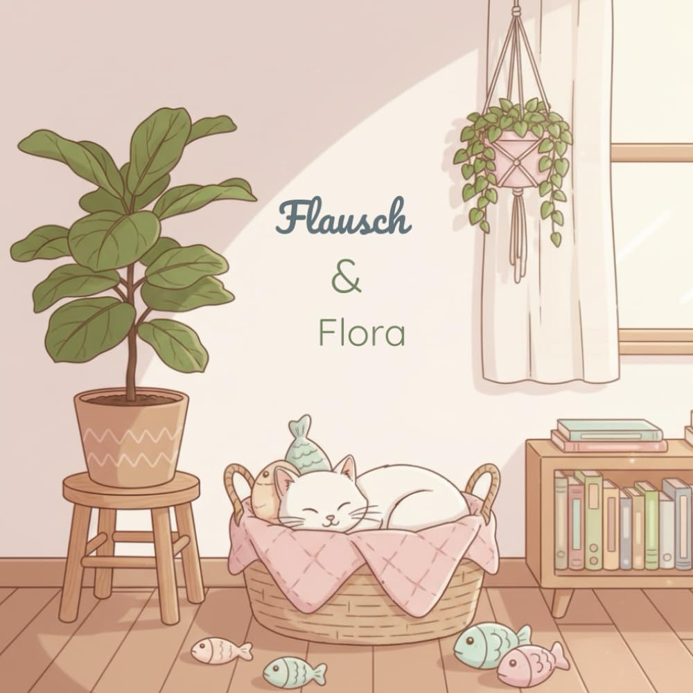 Flausch und Flora – Entspannendes Ausmalbuch mit Katzen und trendigen Pflanzen | Kreative Auszeit für Erwachsene & Katzenliebhaber | Wohnung & Garten Motive