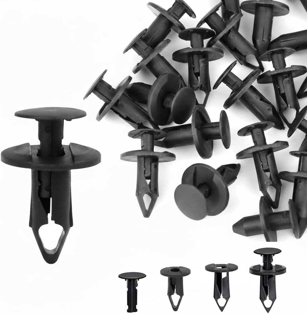 100x 8mm Bumper Clips, Plastic Rivets Fastener, Fender Push Pin for Chrysler Neon, for Chevrolet Malibu