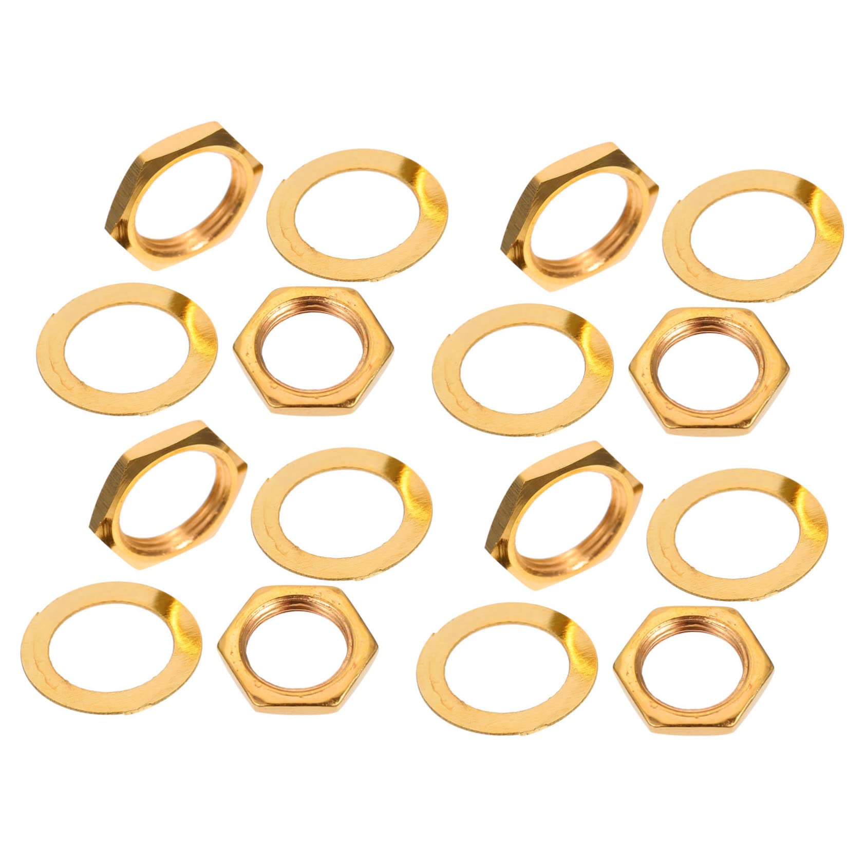 VICASKY Metal Guitar Mono Endpin Output Jack Socket Nut Pads Replacement Electric Guitar Parts