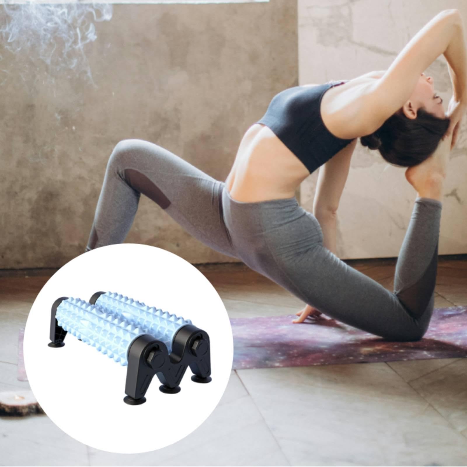 Rullo Massaggio con Base Ventosa Colonna Schiuma Robusta Rullo Massaggio Attrezzo Eva Strumento Supporto Muscoli Dorso Gambe Adatto per Allenamen