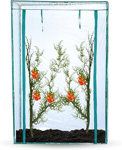 Tomato Greenhouse Transparent mini greenhouse Plastic PVC Cover simple to assemble extremely sustainable in wind non-breakable zip Ideal for small space deck, patio, or balcony