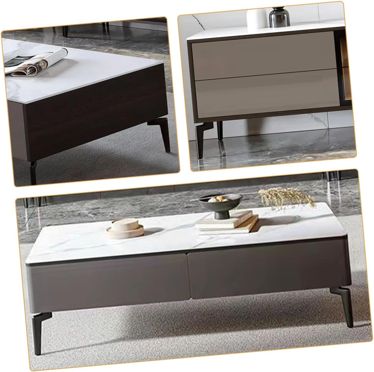 4pcs Metal Furniture Legs Cabinet Legs Replacement Dresser Feet 14.5cm Matte Black Support for Tv Stand Coffee Table