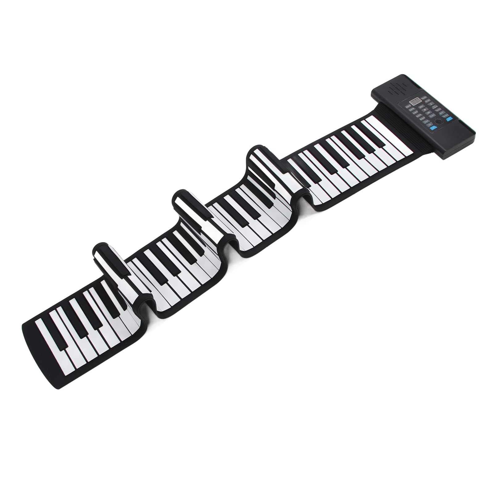 Tastiera arrotolabile a 88 tasti, pianoforte elettronico portatile ricaricabile a mano, pianoforte arrotolabile a mano con 128 ritmi di toni, 15 brani demo, funzione MIDI