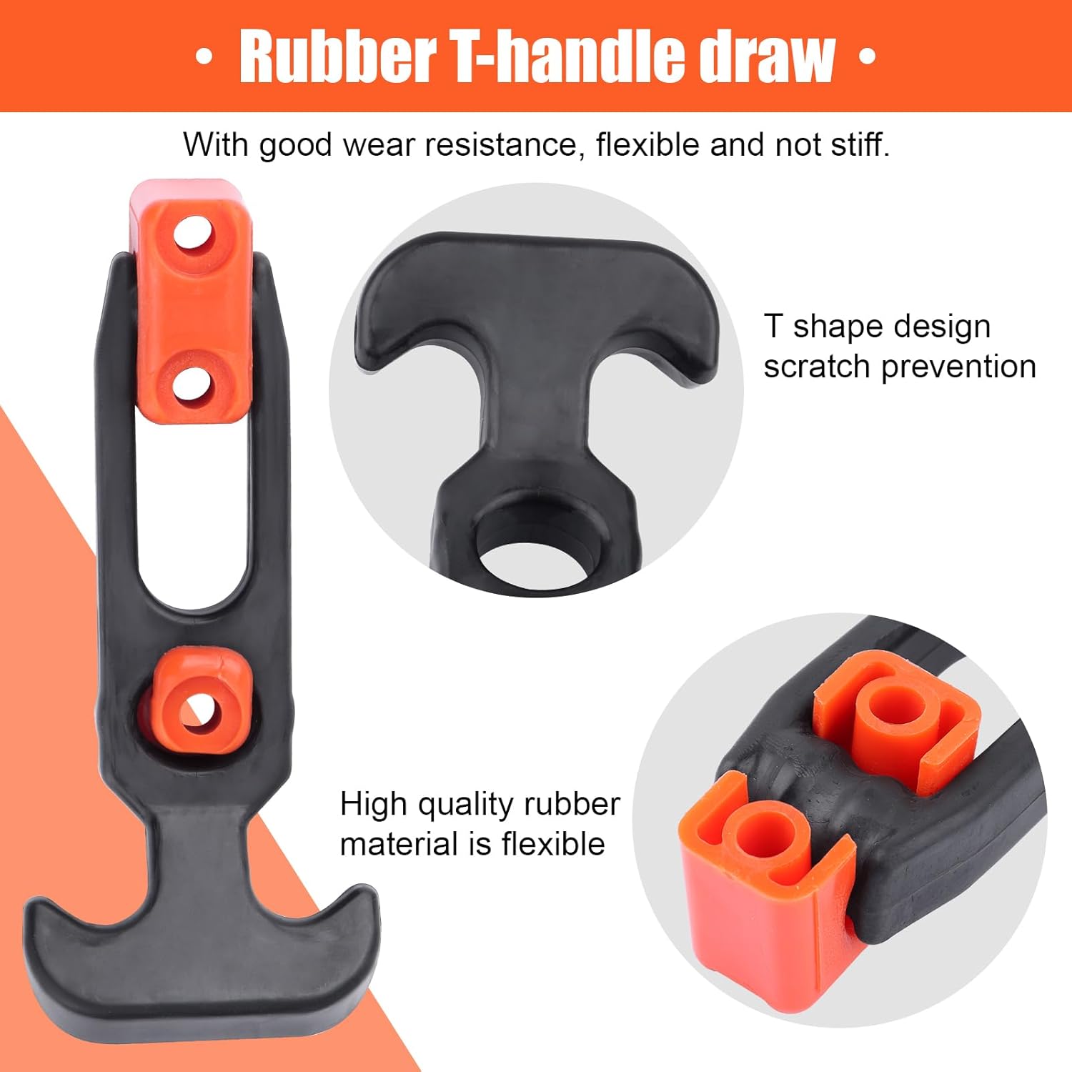 Rubber Flexible Latches with Brackets for Tool Box, Cooler, Golf Cart, 2 PCS