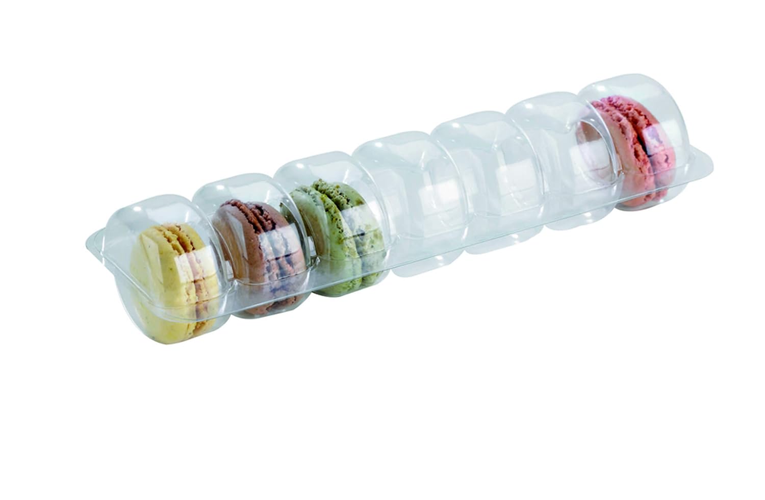 PacknWood 210MACINS7 -Clear Plastic Macaron - macaroon clear boxes- macaron storage box- macaroon box-macaron plastic insert-macarons bulk- (8.4" X 2.4") - Case of 75