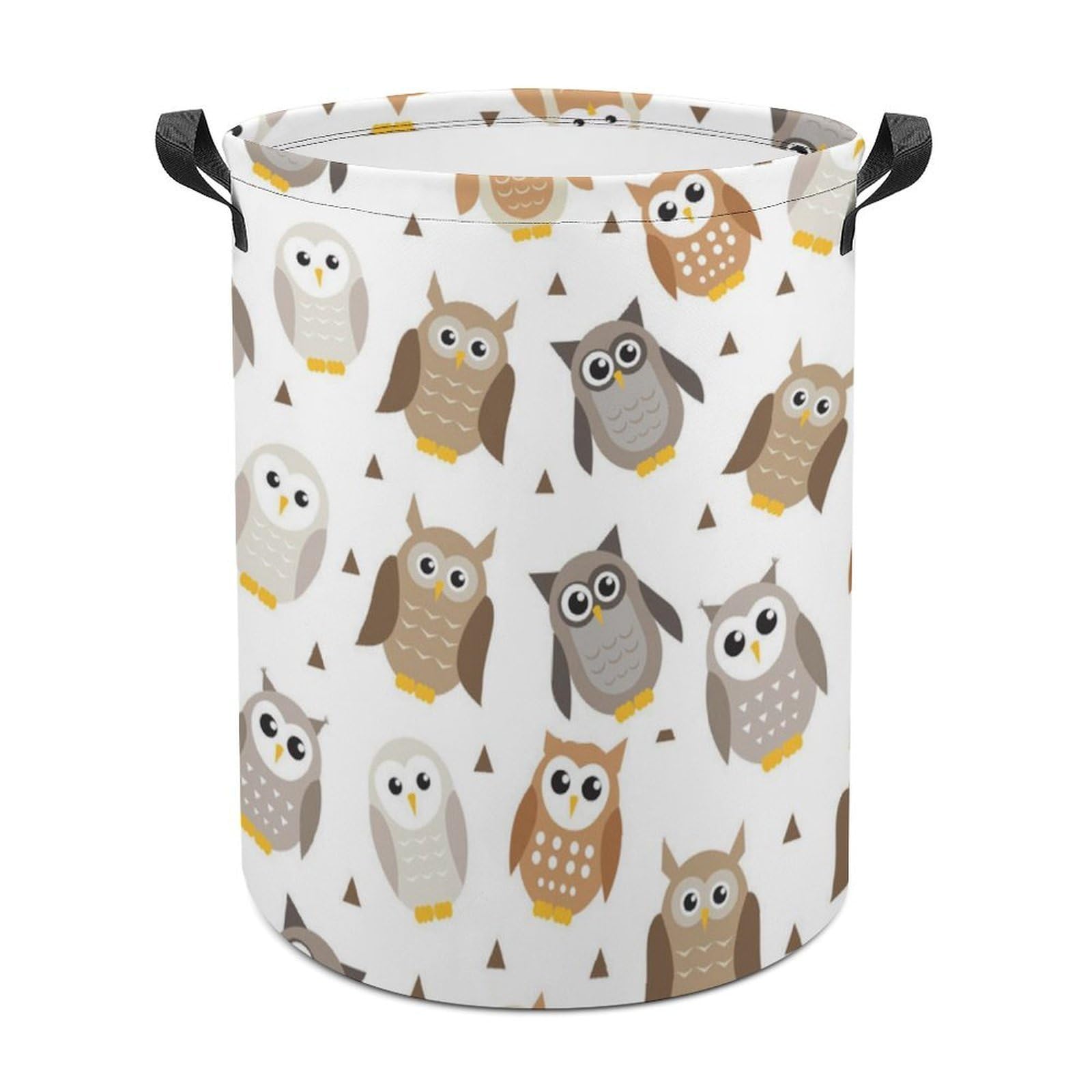 MHYRAC Laundry Hamper, Owl Pattern Laundry Basket, Washing Basket with Handle