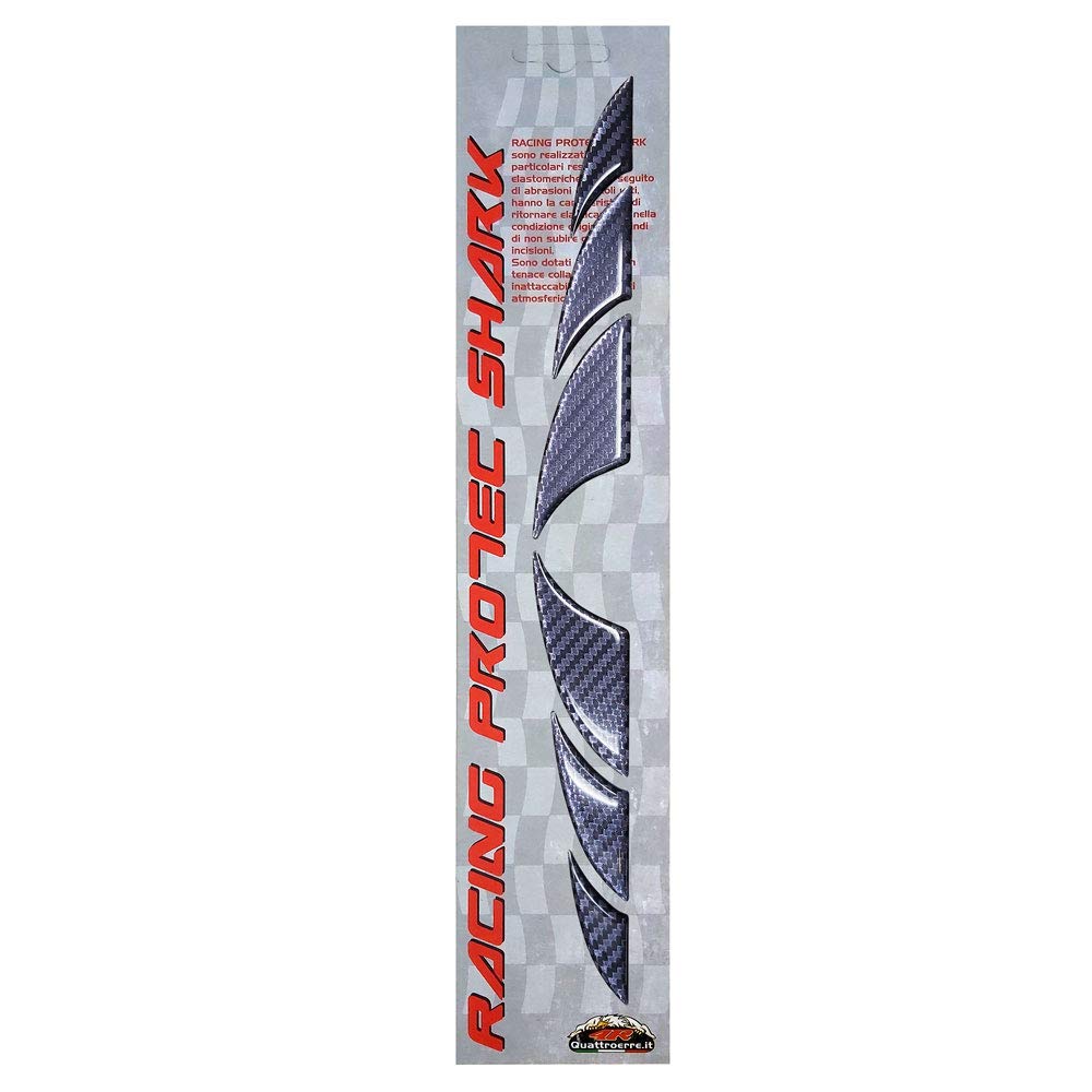 Quattroerre 3D Racing Protect Shark Stickers, HI-LUX Carbon DX+SX, 172 x 36 mm