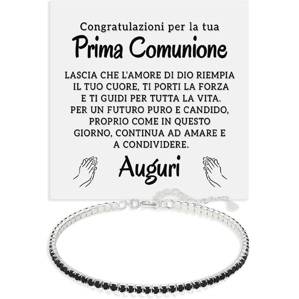 Bracciale Tennis in Argento Sterling 925 - Prima Comunione
