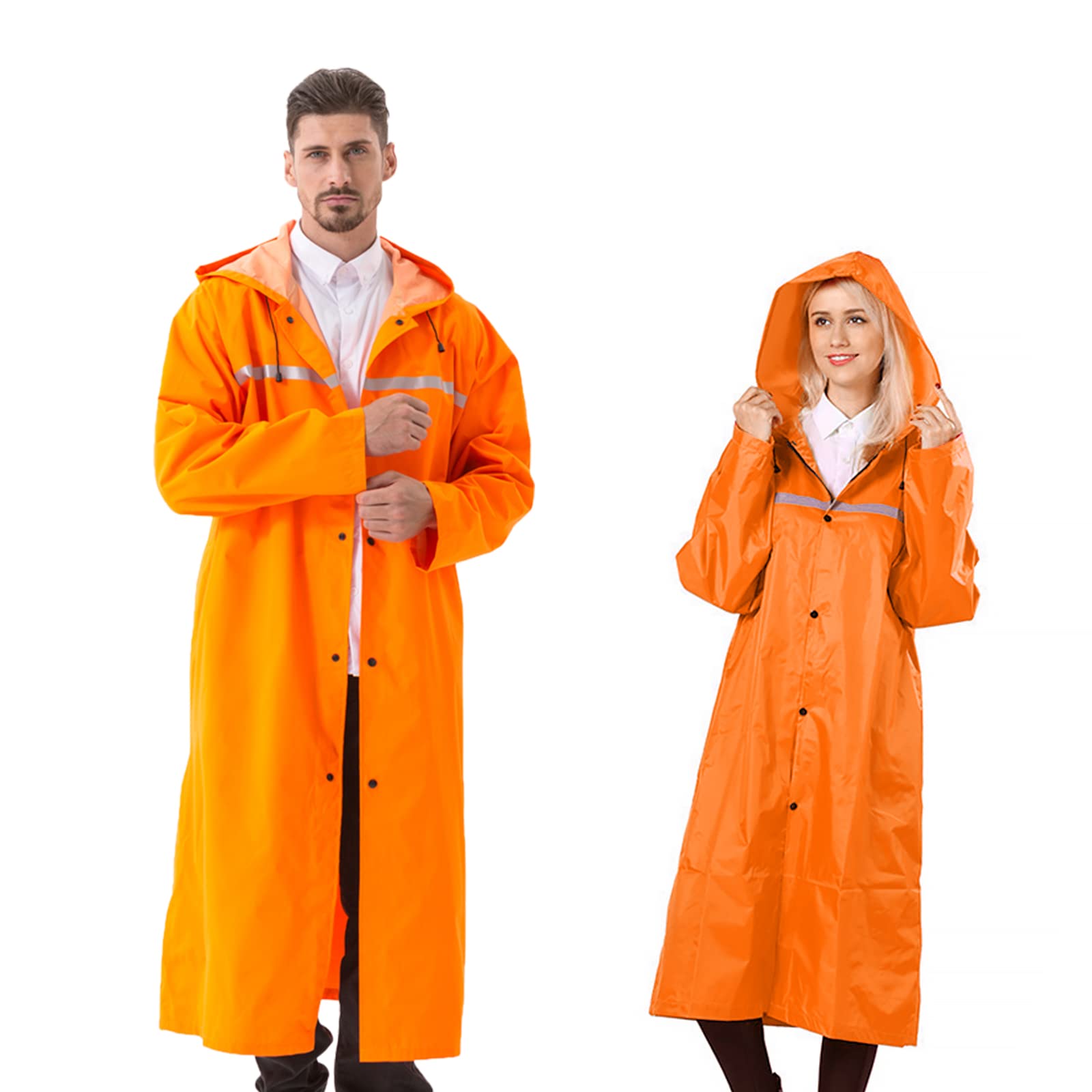 Pahajim Adult Lang Regenponcho Wasserdicht Regenjacke Leichte Atmungsaktiv Regenmantel Fahrrad Poncho Wasserdichte Regencape für Herren Damen