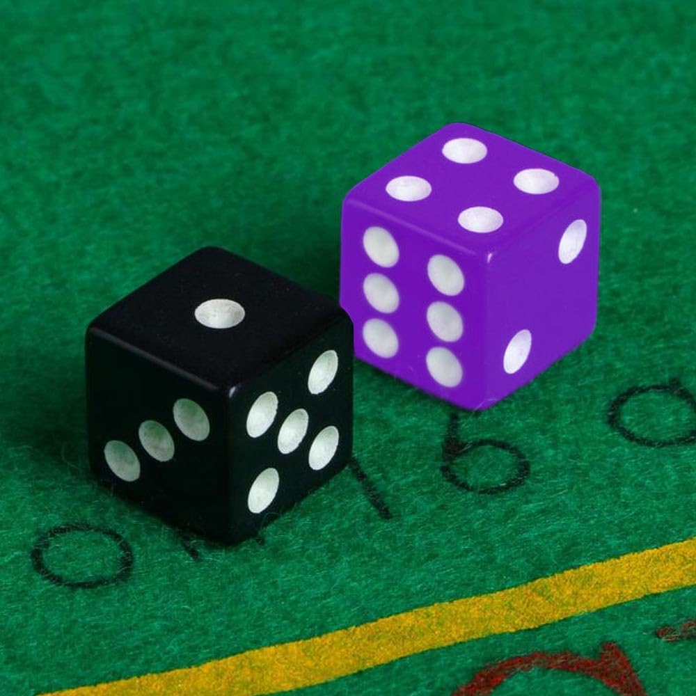 Juego de 10 dados multicolor, 16 mm, acrílico, 6 caras para juegos de mesa y accesorios