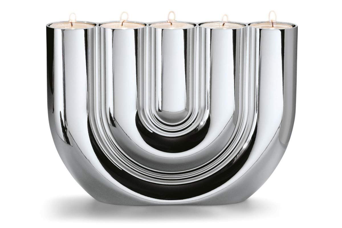 Philippi - Double U - Kerzen- oder Teelichthalter für 5 Kerzen - Zeitloser Designklassiker
