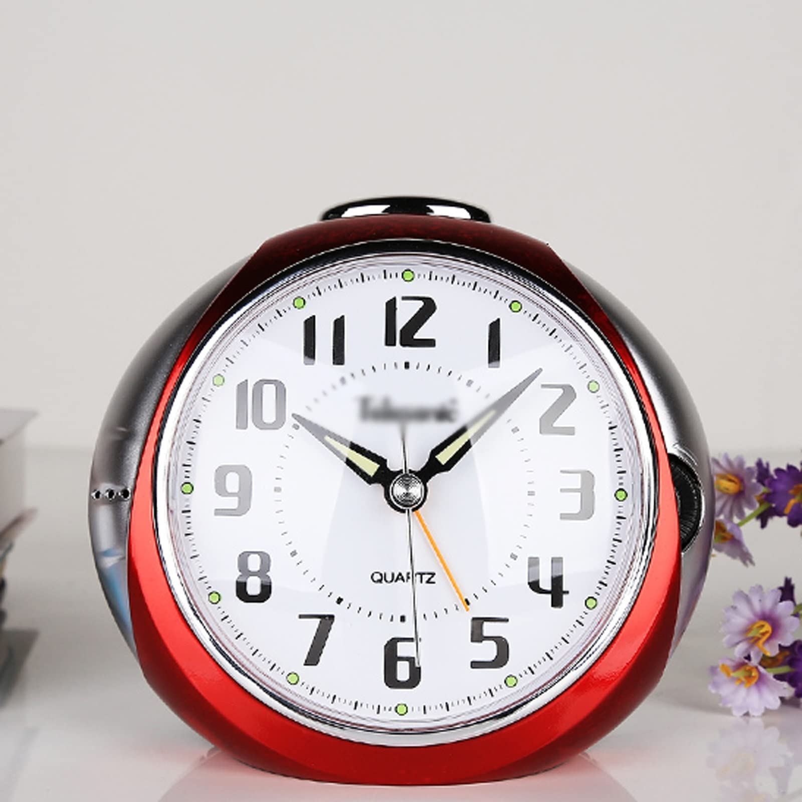 Elegante reloj despertador de escritorio para dormitorio, Living Roo de 5 pulgadas, silencioso, sin tictac, con retroiluminación, sin repetición, funciona con pilas, para dormir pesado, decoración del