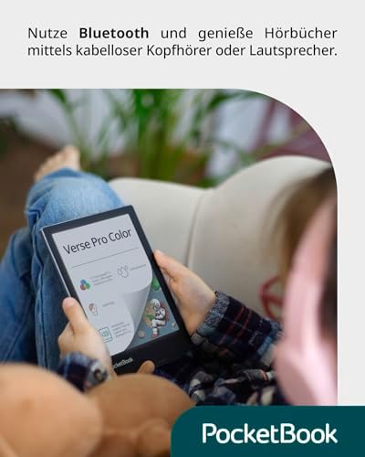 Bild 3 - PocketBook Verse Pro Color E-Reader, 6\'\' E-Ink Farbdisplay, 16 GB, Bluetooth, wasserdicht, Grau - DE/at/CH-Version