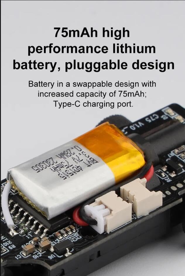 Turbo Racing 1:76 C75 On Road RC Car Radio Full Proportional Remote Control Toys RTR Kit for Adults Gift RC Toys (C75 Black)