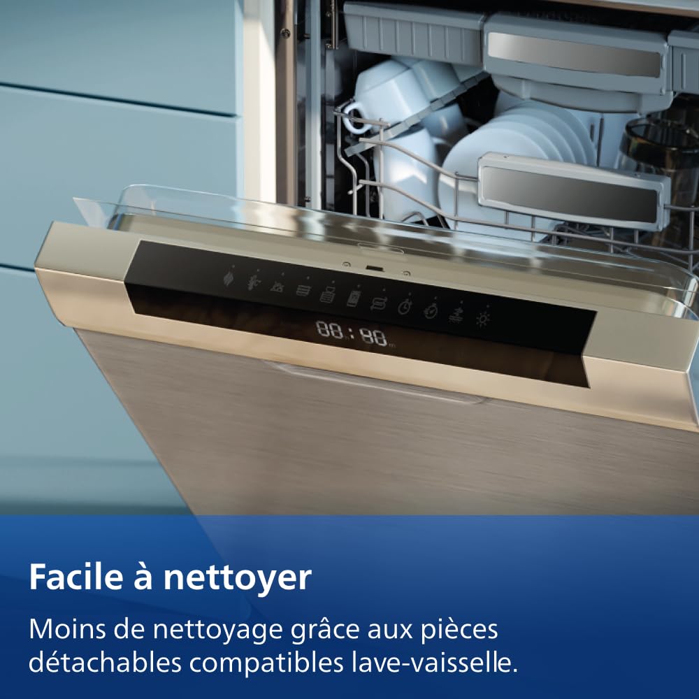 Philips Airfryer Série 3000 - Air Fryer 6.2L, 16-en-1, Fenêtre de cuisson, Technologie RapidAir, jusqu'à 90% de matières grasses en moins, Application HomeID, coloris Noir (NA330/00)