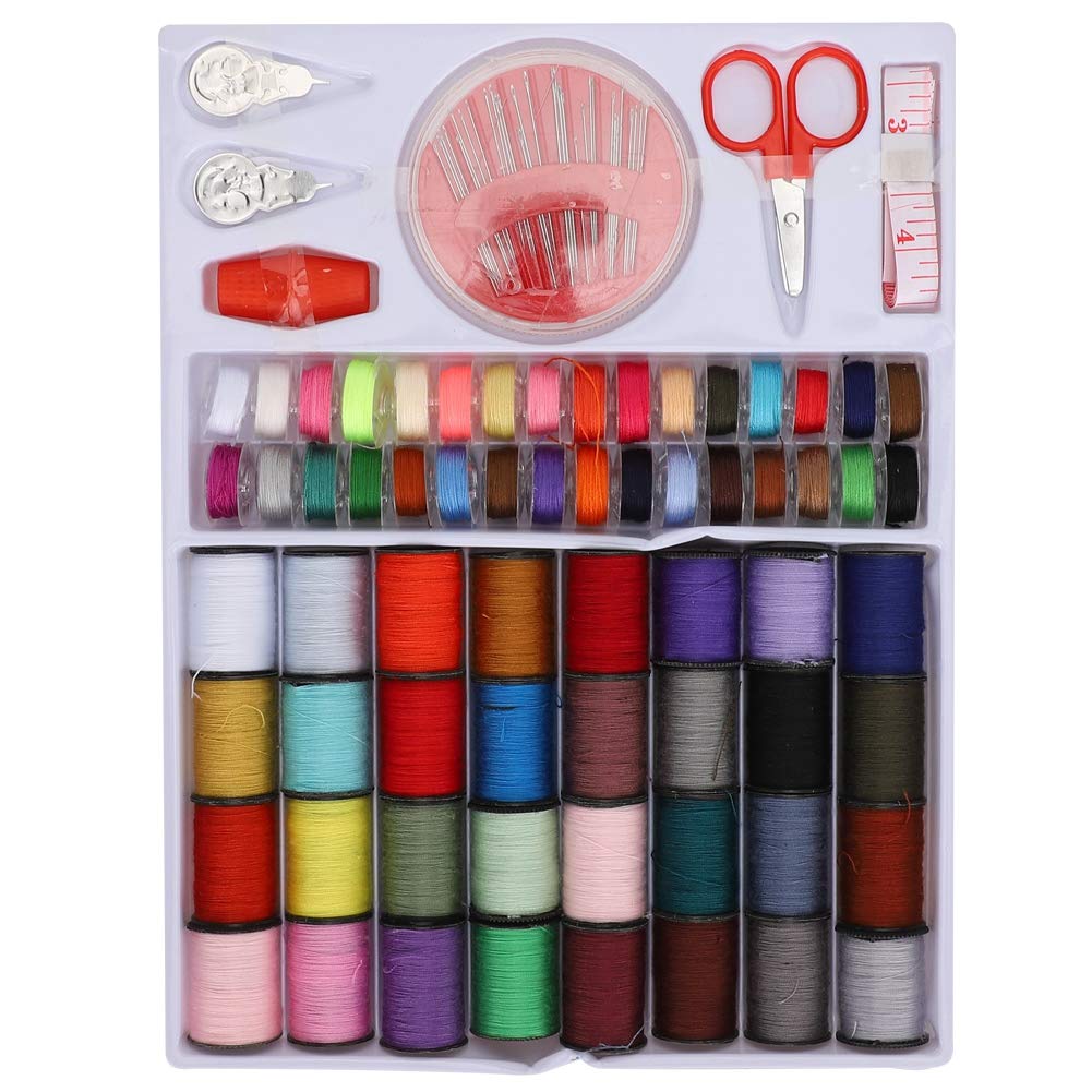 Kit Da Cucito Portatile Maharsh Da 126 Pezzi - Scatola Con Fili, Aghi, Forbici, Metro E Accessori. Perfetto Per Emergenze, Viaggi E Principianti. - 2
