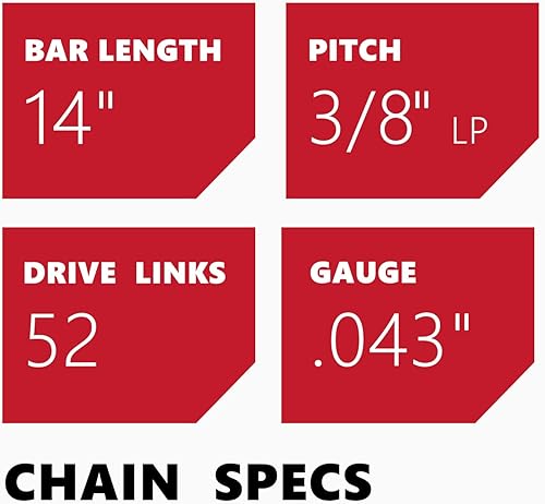 Miniatura 60 de KAKEI Stihl - Cadena de motosierra de 16 pulgadas, 3/8 pulgadas, paso LP de .043 pulgadas, calibre 55 eslabones de transmisión, 61PMM3 55, se adapta