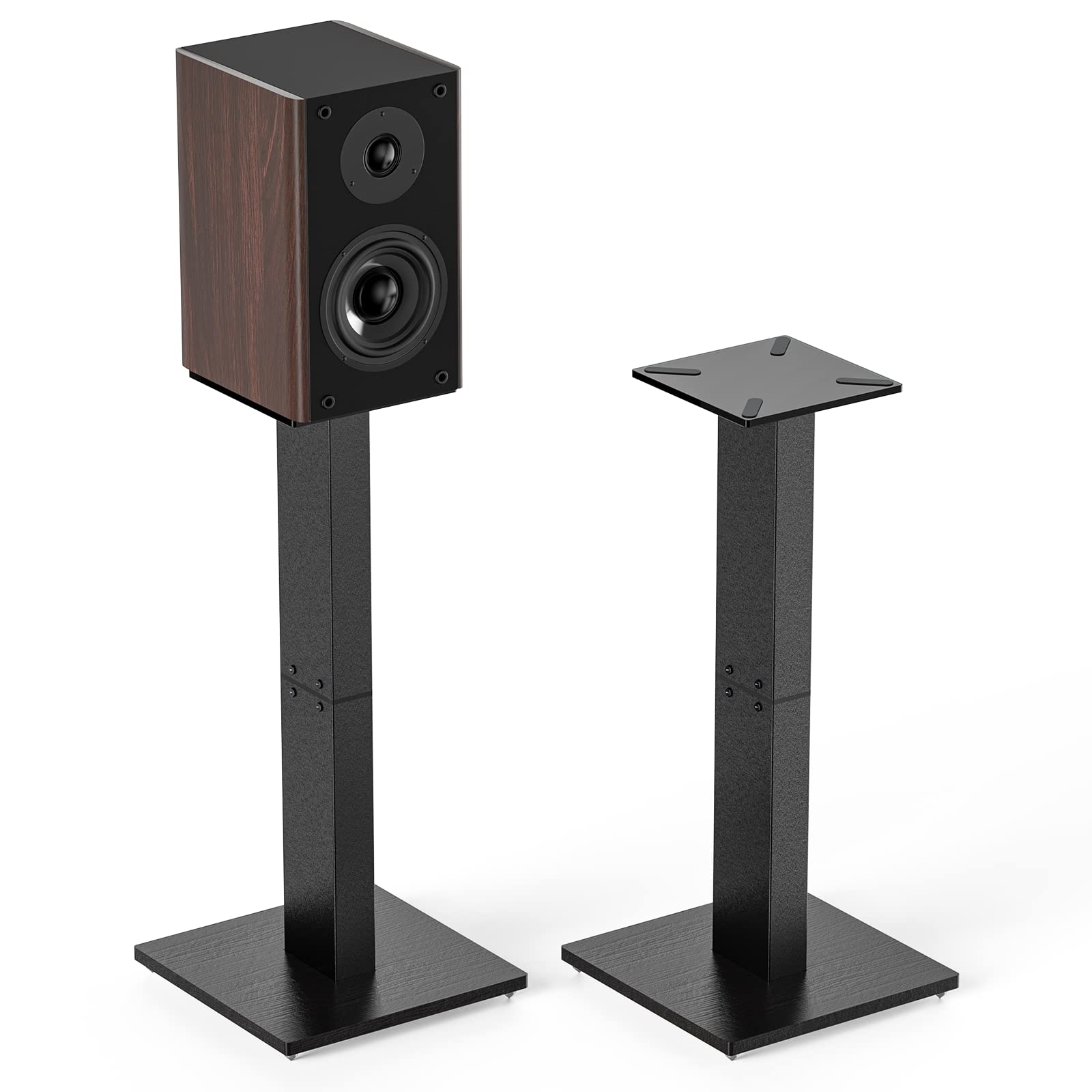 Perlegear Universal Bookshelf Speaker Stand with Aluminum Column for Speakers up to 22 lbs
