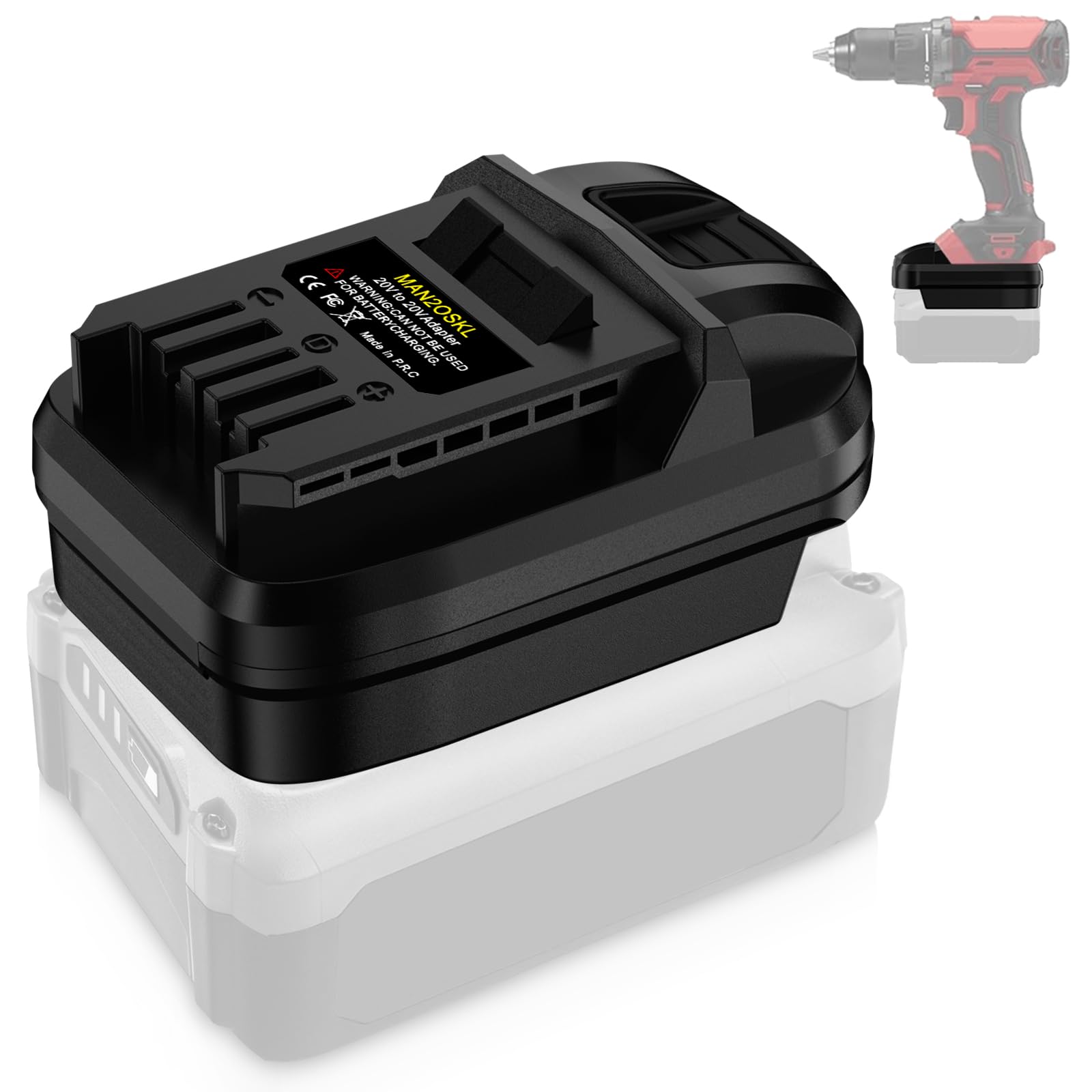 Adaptador de batería SKIL PWR CORE 20 de 20 V, adaptador para convertidor de batería Craftsman de 20 V a para SKIL PWR CORE 20 20 V batería de iones de litio, para herramientas eléctricas
