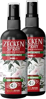 Nature Animal® 2 x Tick Protection Spray for Dogs and Cats with Instant Effect - Tick Repellent for Your Pet - Natural Treatment Highly Effective product image