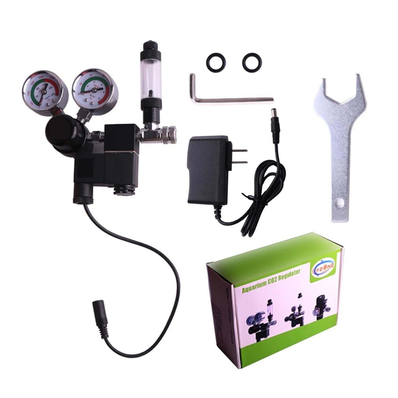 Regulador de Co2 Calibre Grande una Sola Etapa, Accesorios for Acuario, pecera, Cilindro, Tanque, Contador Burbujas, Reductor dióxido Carbono Fis(W218)