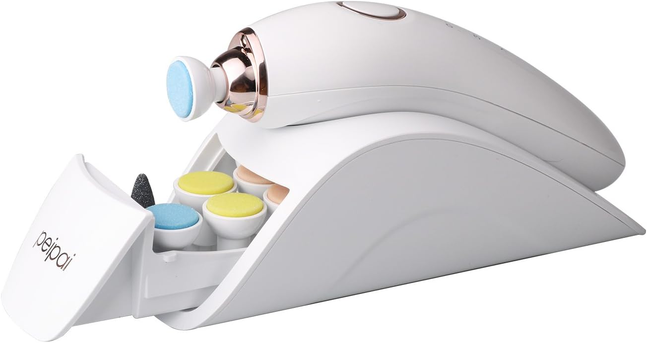 Baby Nail File,PEIPAI Electric Nail Trimmer Manicure & Pedicure Set,Toes Fingernails Care Trim Polish for Baby 7 in 1 LED Nail File Tool