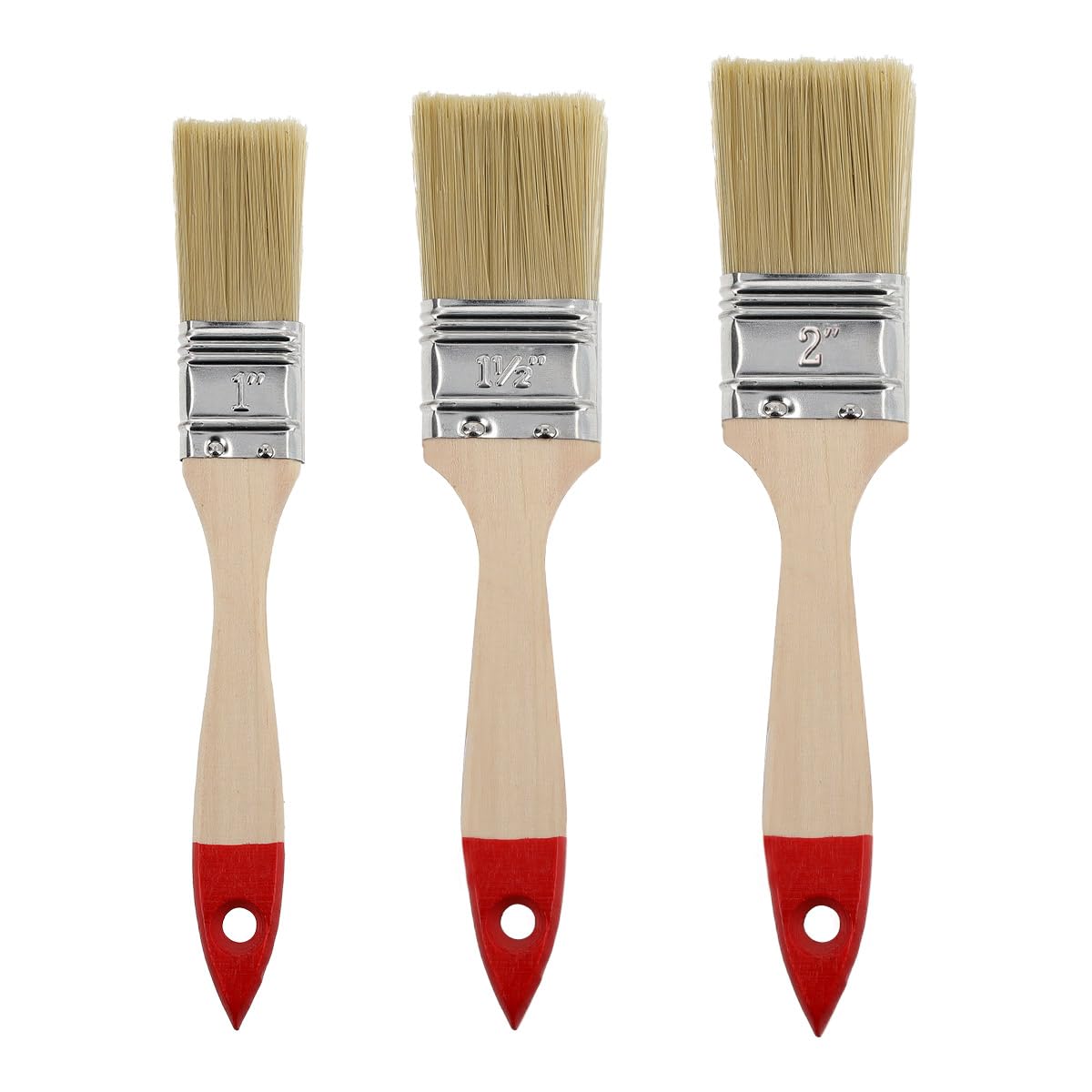M7 brochas de Pintura de Madera, Set de 3 Piezas, 1/1.5/2 Pulgadas de Ancho, 30*, A0280-030100