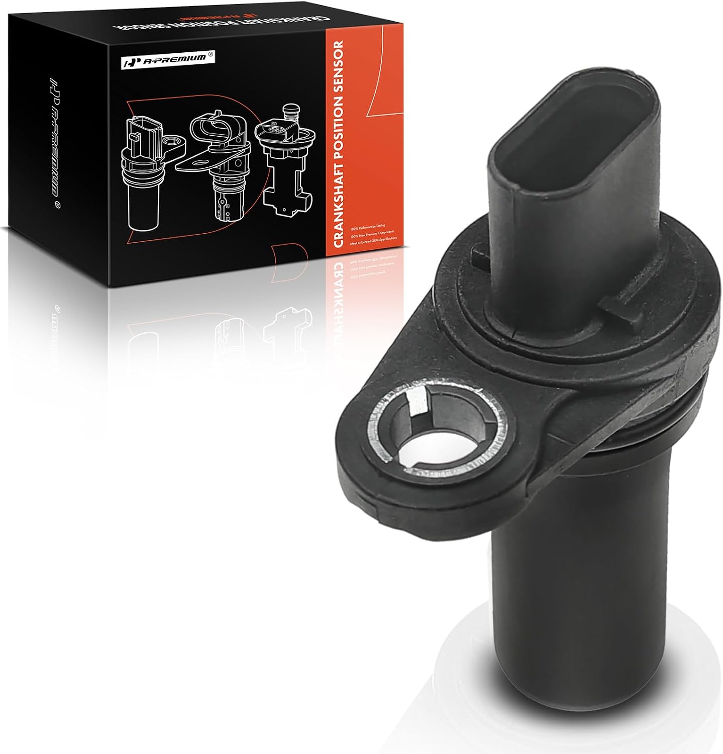 A-Premium Engine Crankshaft Position Sensor Compatible with Chrysler 200 2011-2014 & Jeep Compass, Patriot & Dodge Caliber 2007-2012, Avenger 2008-2014, Journey, Vipe, Ram 1500, Replace# 5033307AB
