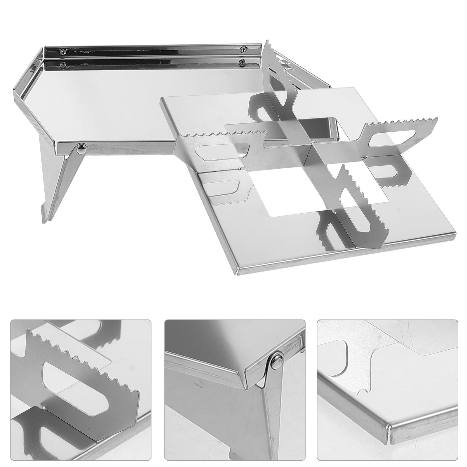 Parrilla Portátil Plegable de Acero Inoxidable para Camping y Picnic