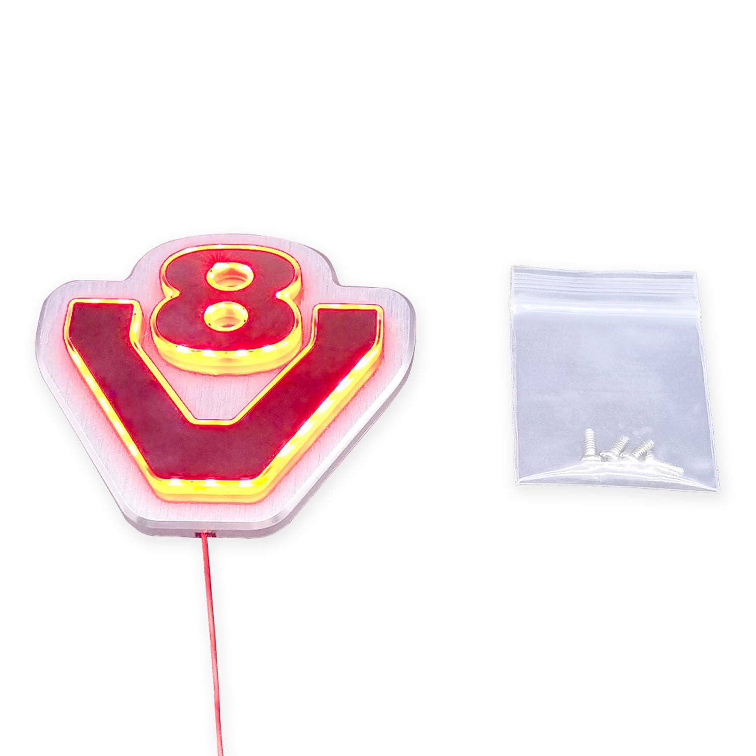 V8 Cabina Metallo Light Box 5V LED Segno Lampada per FAI DA TE 1/14 RC Truck 770S R470 R6220 R730 56371 Accessori Auto Modello