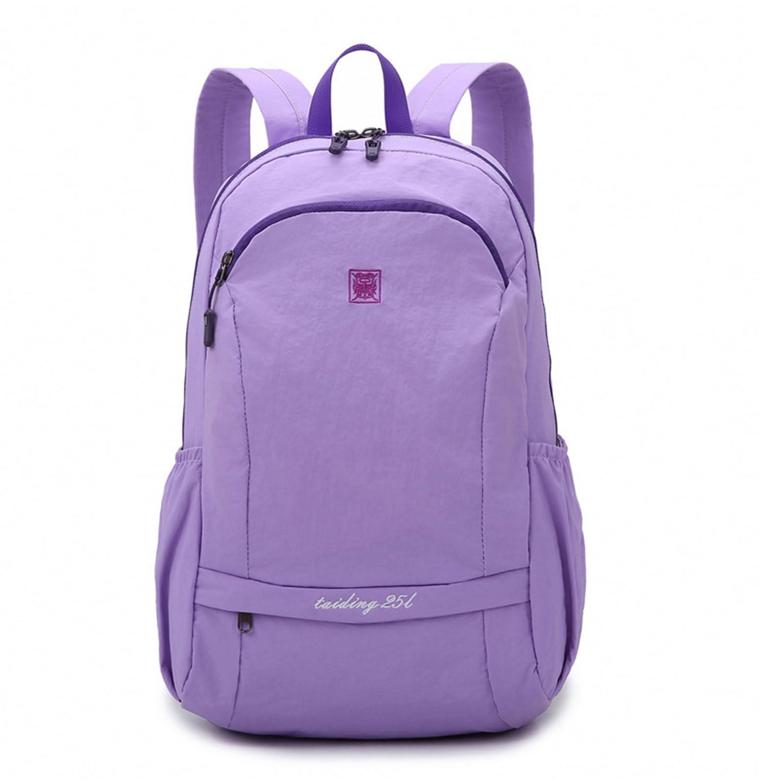 Faltbarer Rucksack Wanderrucksack 25L Reiserucksack Leichter Wasserdichter Daypack Hiking Backpack für Damen Herren Trekking Reisen Sport Täglicher Gebrauch Lila