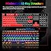 immagine 4Tastiera Meccanica da Computer Gaming, USB Cablata 82 Tasti Anti-Ghosting Blue Switch Tastiera Gioco Arcobaleno Multicolore Illuminata Backlit, Mechanical Keyboard Compatta Ergonomica Nero