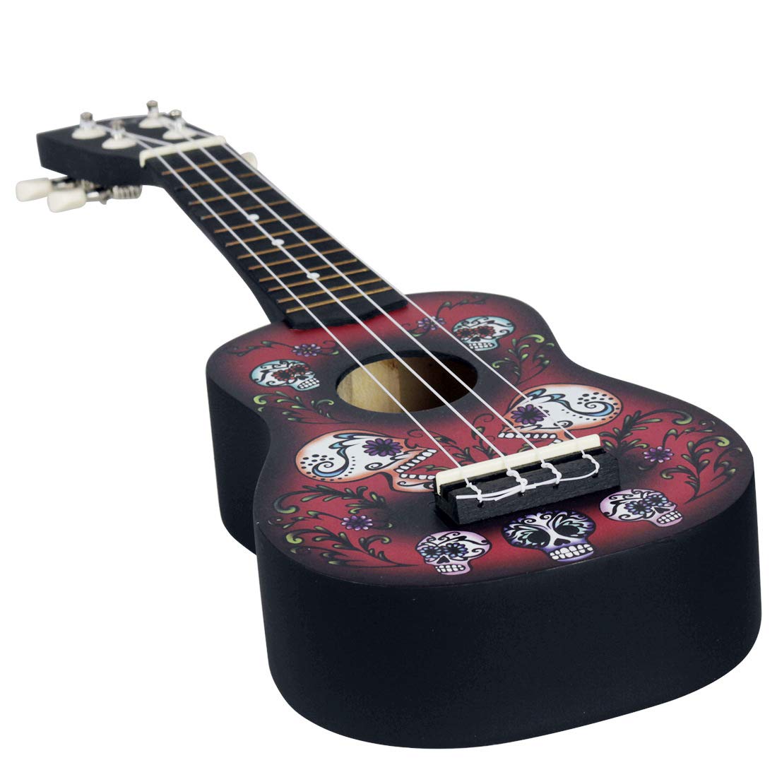 Ukulele 53,3 cm modello teschio ukulele pratica strumento mini chitarra strumento a corda, ukulele