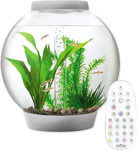 Baby BiOrb 15L Silver Aquarium with LED Lighting - Biorb Terrarium