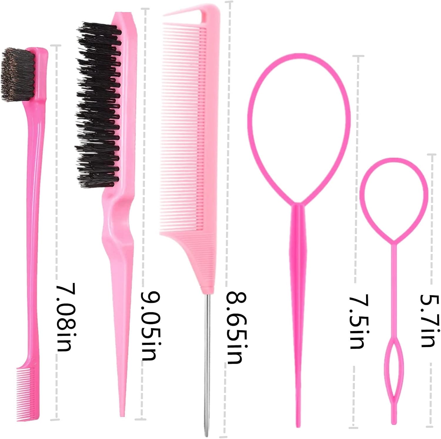 Sli Ba Brush Set with sy Tail Tool, Teasing Bristle, Rat b for