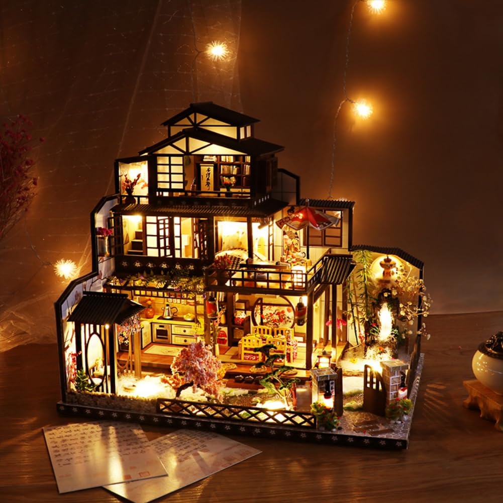 Amazon | Skrnoai DIY ドールハウス 木製 古都望月 和風 和風