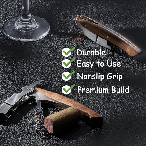 Miniatura 3 de Fanery Sue Sacacorchos De Sommelier Con Grabado Personalizado - Abridor De Vino 3 En 1 Acero Inoxidable, Incluye Cortaúltimos Y Abrebotellas - Regalo Para Camareros, Barmans Y Uso Doméstico