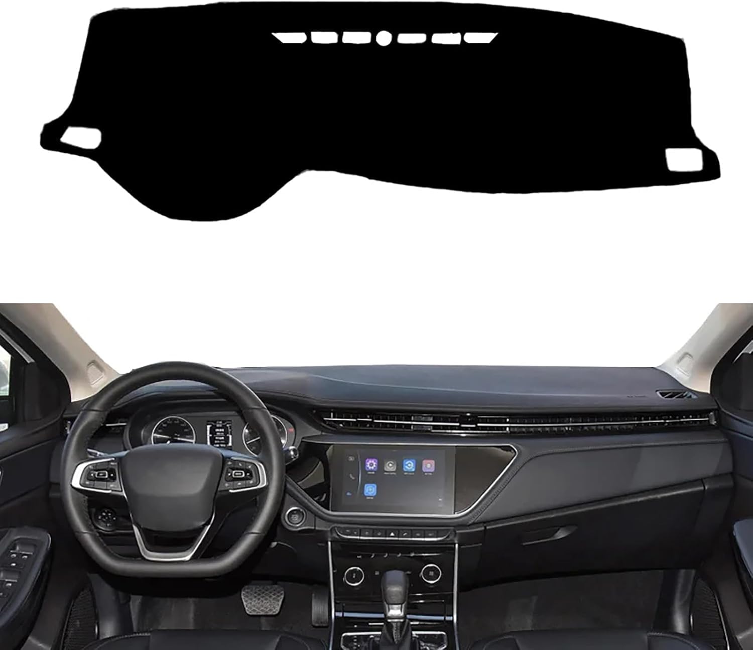 ZhangXD Car Dashboard Cover for Chery Arizzo 6 2018 2019 2020 2021, Non-Slip Dash Board Sun Shield Protector Anti-Glare Anti Dust Interior Accessories