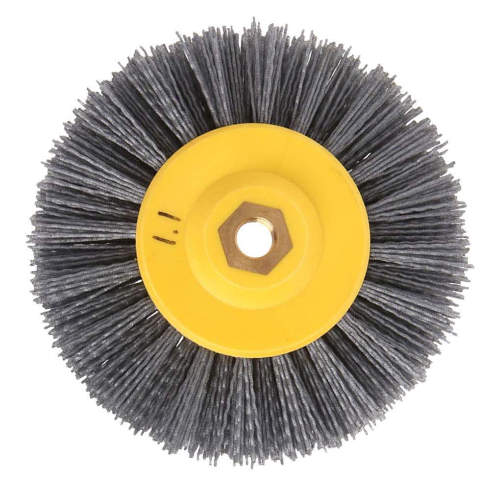 VILLCASE Abrasive Wire Wheel Wheel Nylon Wheel Brush Fine Crimped Bench Wheel Grinding Brush Grinding Polishing Tool for Bench Wire Driller(120) Wire Wire Grinding Wheel