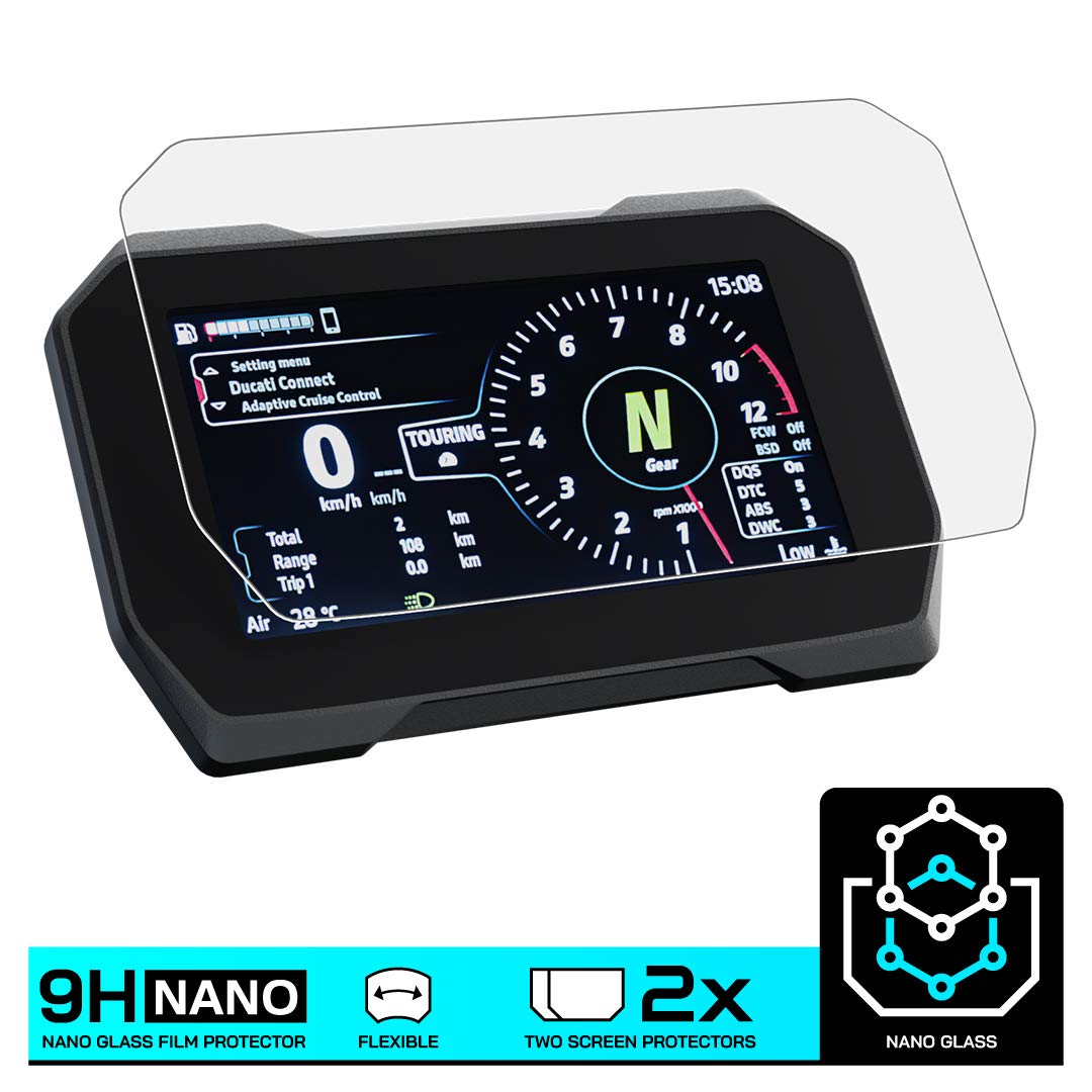 Proteggi Schermo Nano Glass Per Ducati Panigale V4 (2018+) - Kit Da 2, Resistenza 9H - Foto 11