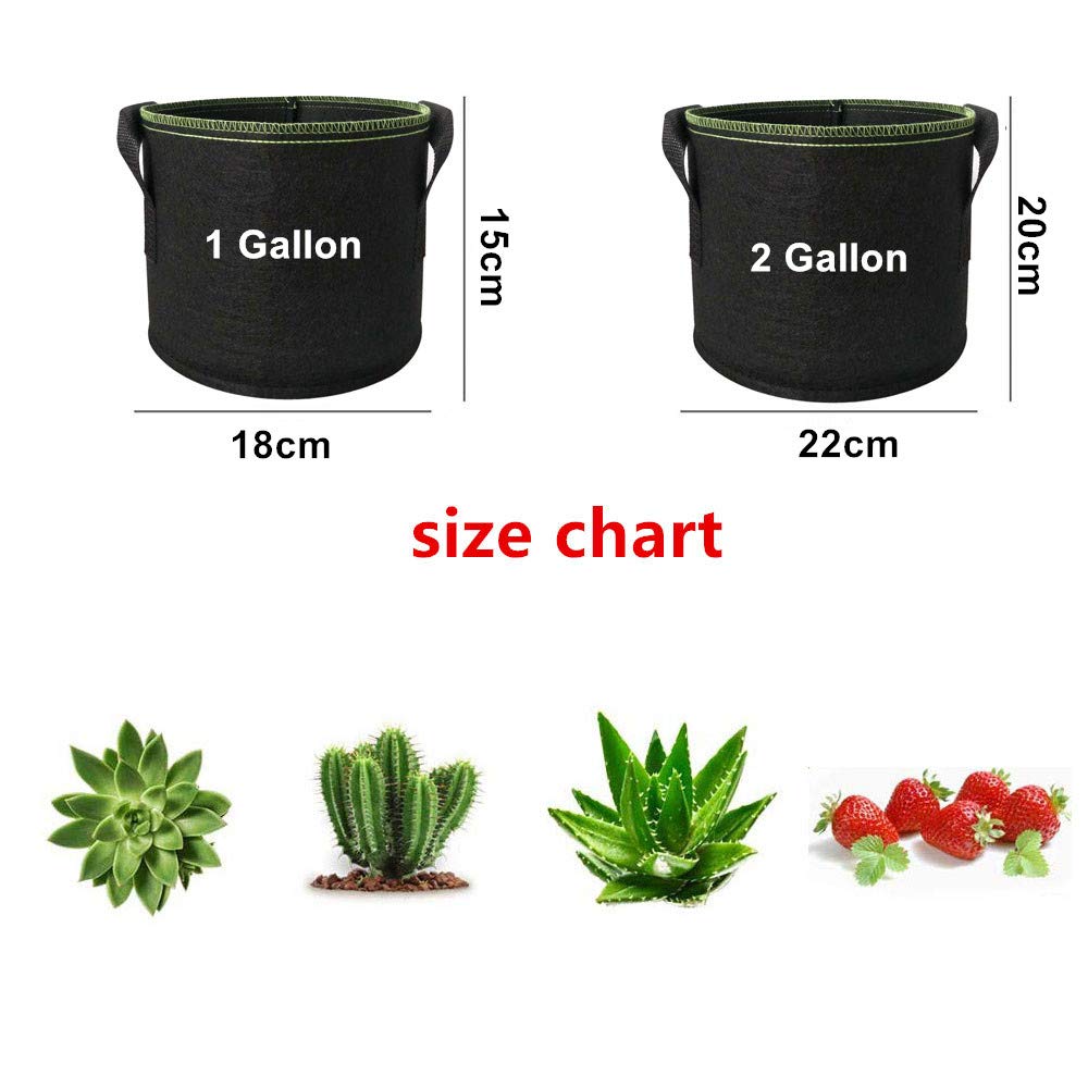 Aardappel Groeiende Zakken, 4 Pack 10 Gallon Plantenzak, Stof Potten, Plantenzakken Met Handvatten Groente Kweekzak Plant Pot Groentezak Met Venster In Th
