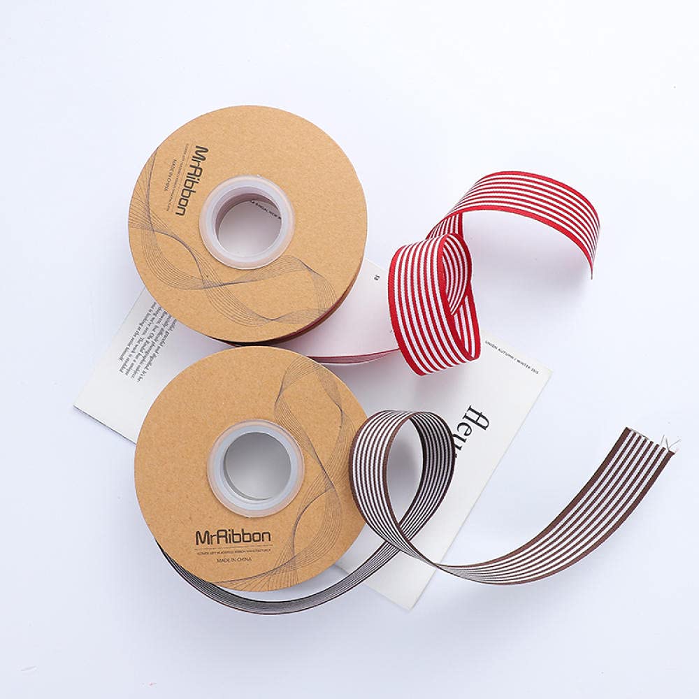 Ribbons For Gift Wrapping Ribbon For Fabric Satin Ribbons 30 Jardów 2.5 Cm Gwintowany Wstążka Cake Flower Tape Wstążka Prezent Opakowania Z Wstążkami-Gwintowana Wstążka [Kawa]