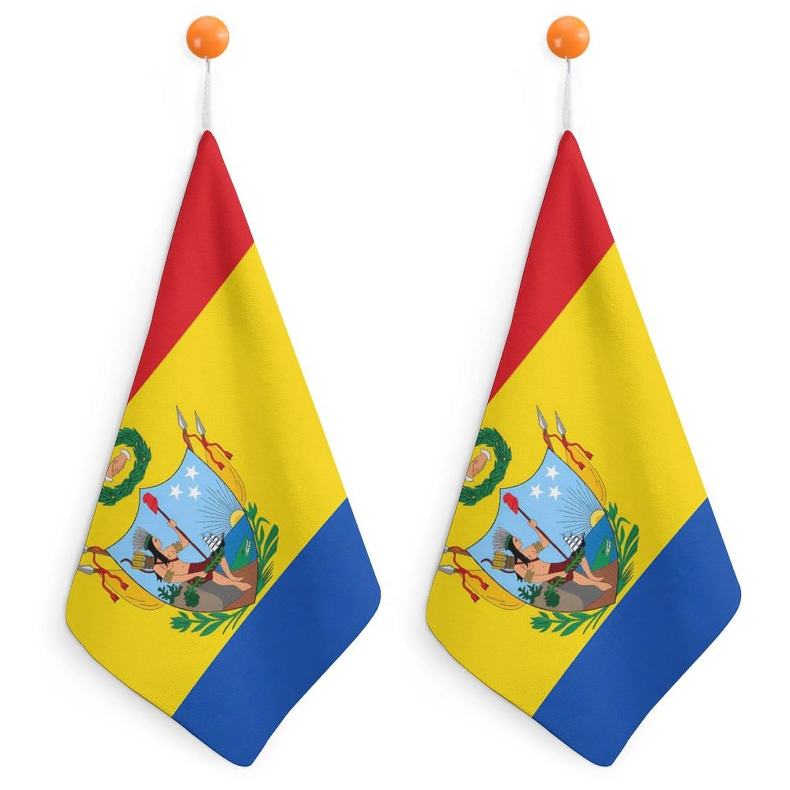 CGSBNGHA Flag of Gran Colombia Hand Towel Hanging Face Towels Cleaning Cloths Handkerchief for Bathroom Kitchen