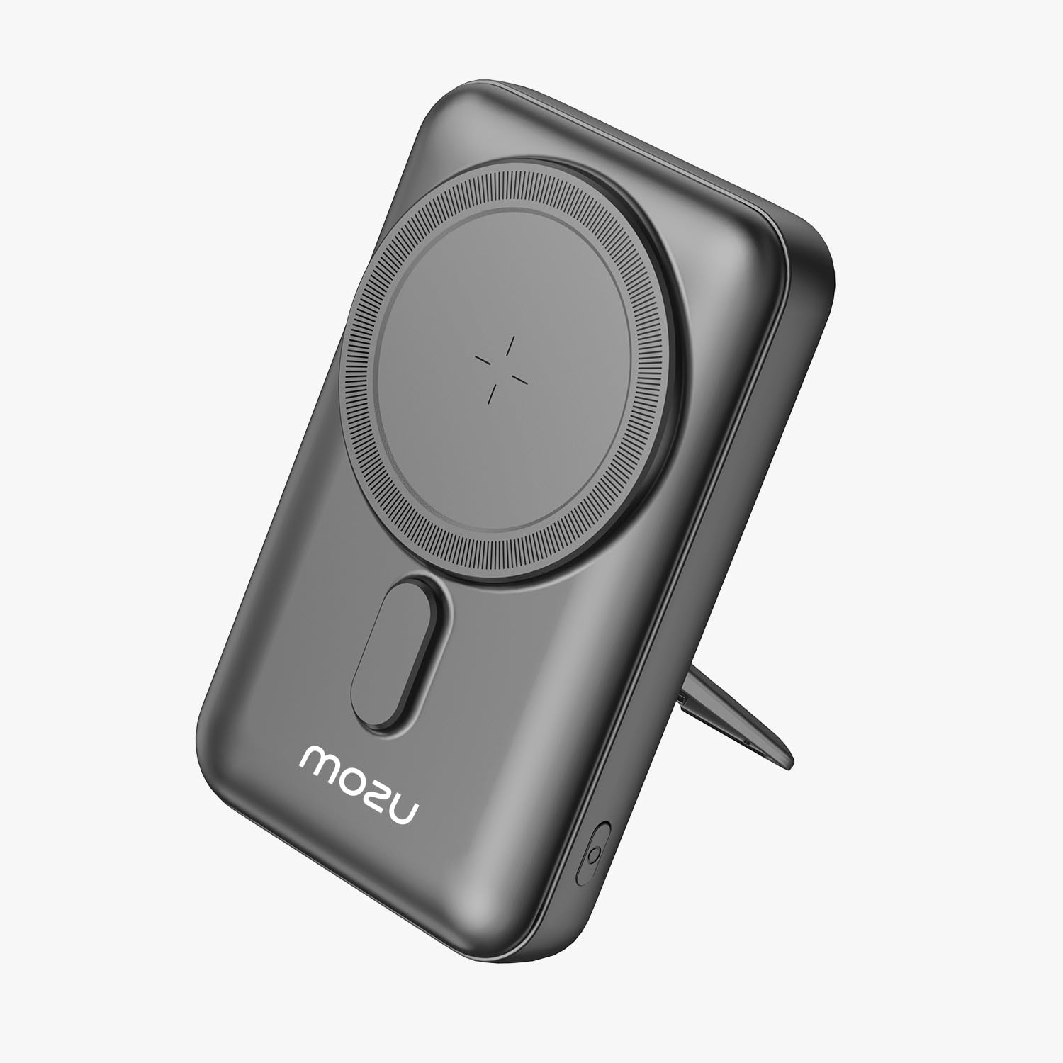 Mozu 10000mAh Magnetic Wireless Power Bank with Built-in Stand |22.5W Fast Wired & 15W Wireless Charging |Extra Magnetic Ring|Flight Approved 38.5WH |Fast Charging CtoC Short Cable Inside (Black)-image-28
