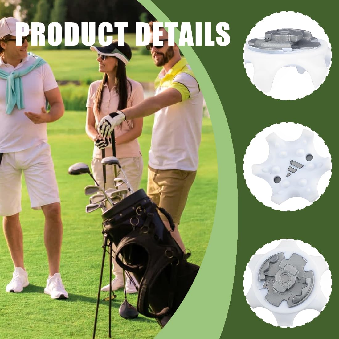 10 PCS Tacchetti per Scarpe da Golf Antiscivolo,Golf Shoe Spike di Ricambio, Golf Shoe Spike di Ricambio Set di Punte da Golf Tacchetti da Golf Golf Scarpa Tacchetti Tacchetti Denti Facile