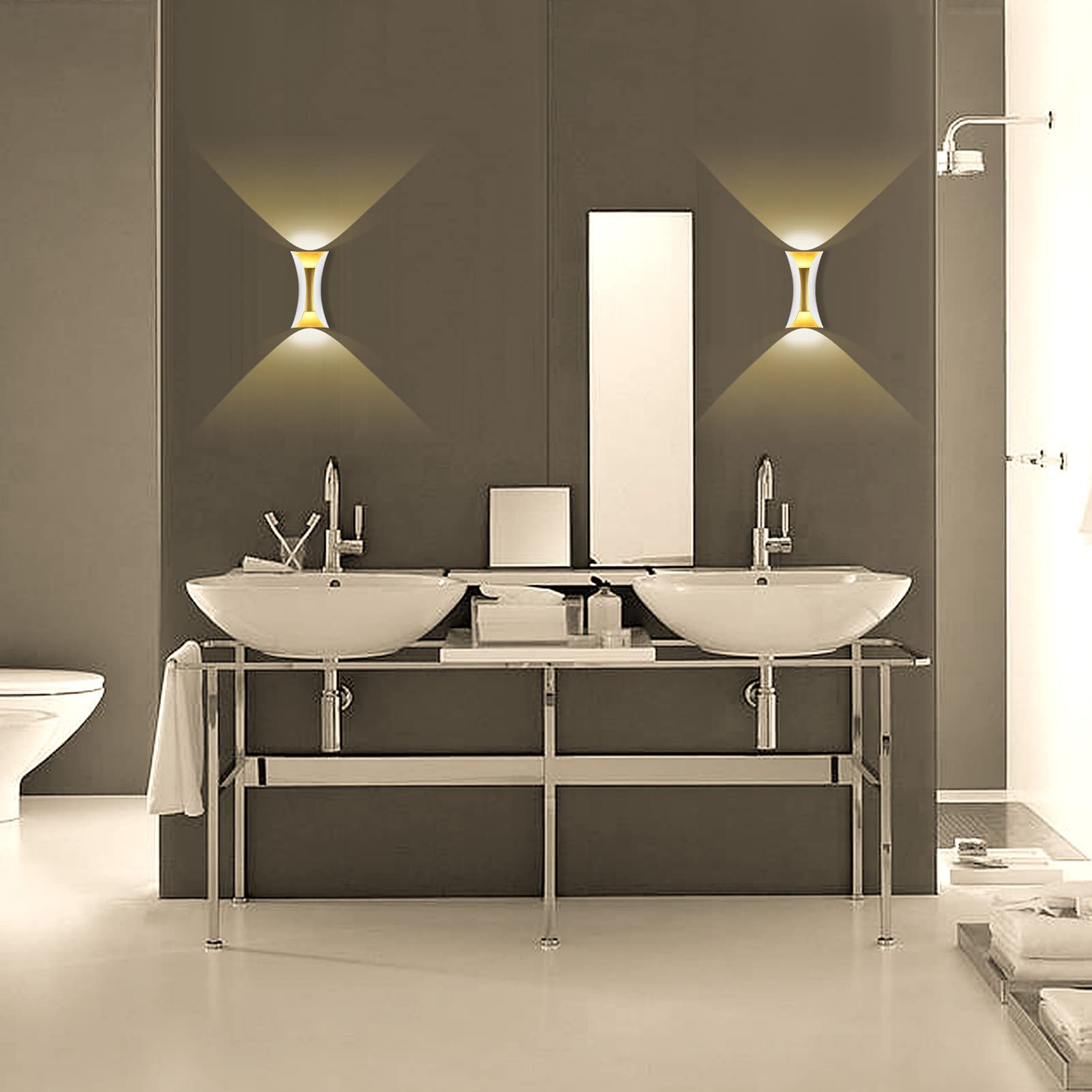 KAWELL 12W Moderno Apliques De Pared LED Luz De Pared Aluminio LED